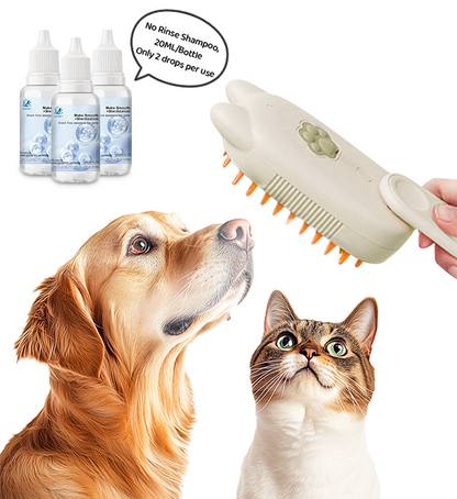 🔥Last Day Promotion 49% OFF🔥 Spray defur comb with No-Rinse shampoo for Pet Bathing