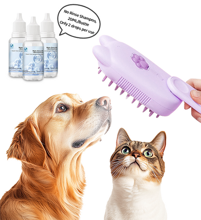 🔥Last Day Promotion 49% OFF🔥 Spray defur comb with No-Rinse shampoo for Pet Bathing