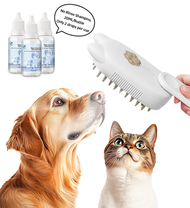 🔥Last Day Promotion 49% OFF🔥 Spray defur comb with No-Rinse shampoo for Pet Bathing