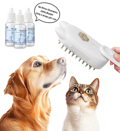 🔥Last Day Promotion 49% OFF🔥 Spray defur comb with No-Rinse shampoo for Pet Bathing