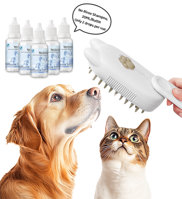 🔥Last Day Promotion 49% OFF🔥 Spray defur comb with No-Rinse shampoo for Pet Bathing