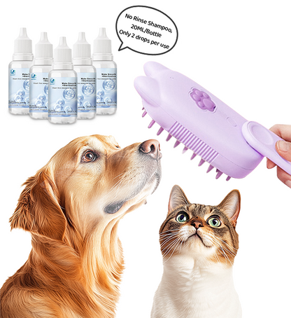 🔥Last Day Promotion 49% OFF🔥 Spray defur comb with No-Rinse shampoo for Pet Bathing