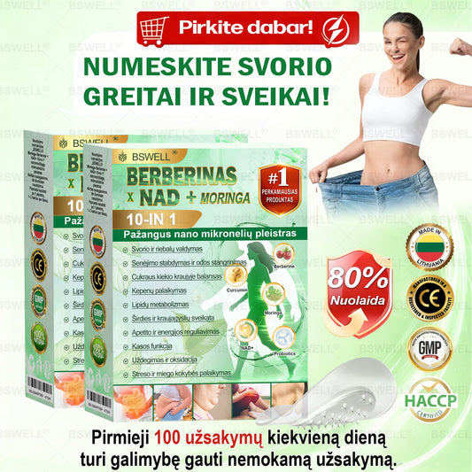 👩‍⚕️👩‍⚕️👩‍⚕️👩‍⚕️BSWELL® Nano mikroadatinis lieknėjimo pleistras – Matomi pokyčiai per 28 dienas Svorio kontrolei, širdies sveikatai, cukraus balansui, žarnynui ir sąnariams.