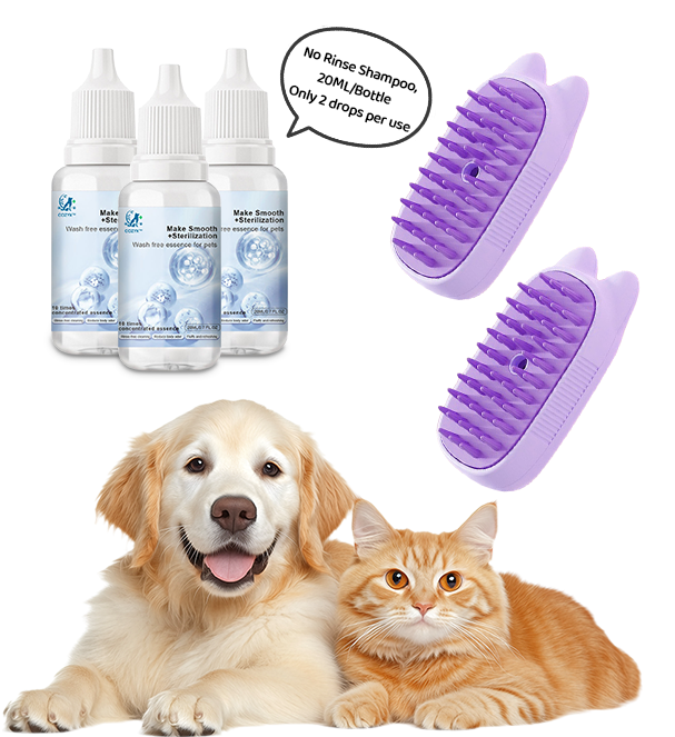 🔥Last Day Promotion 49% OFF🔥 Spray defur comb with No-Rinse shampoo for Pet Bathing