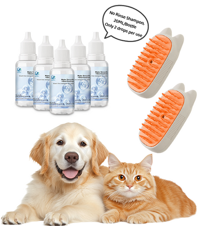 🔥Last Day Promotion 49% OFF🔥 Spray defur comb with No-Rinse shampoo for Pet Bathing