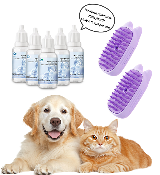 🔥Last Day Promotion 49% OFF🔥 Spray defur comb with No-Rinse shampoo for Pet Bathing