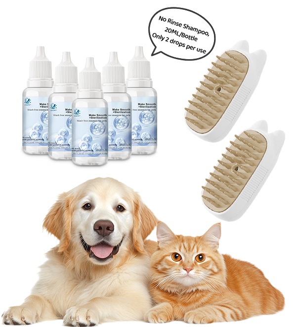 🔥Last Day Promotion 49% OFF🔥 Spray defur comb with No-Rinse shampoo for Pet Bathing