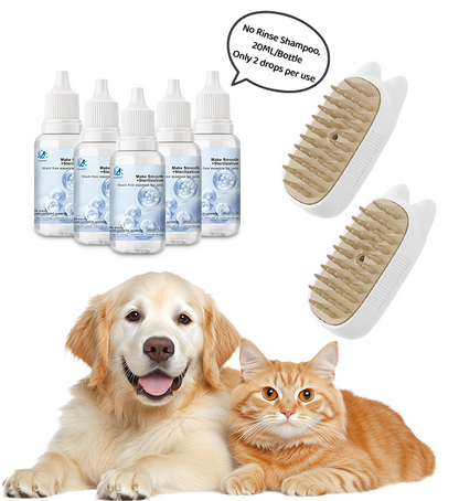 🔥Last Day Promotion 49% OFF🔥 Spray defur comb with No-Rinse shampoo for Pet Bathing