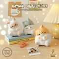 Kawaii Cat Squishy Stress Relief Toy - Jumbo Slow Rising Squeeze Kitten - Ultra-Soft Sensory Antistress Ball for Kids & Adults - Cute Animal Desk Ornament & Fidget Toy